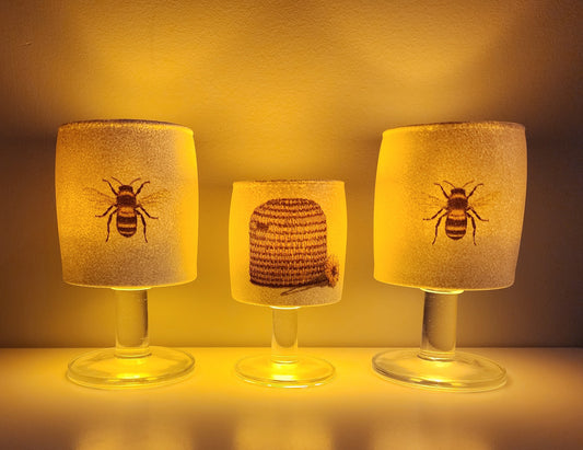 Bee and Hive Candle Holders Set - One of a Kind