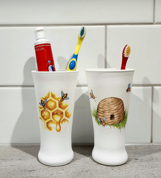 Bee and Hive Set - Toothbrush Holders