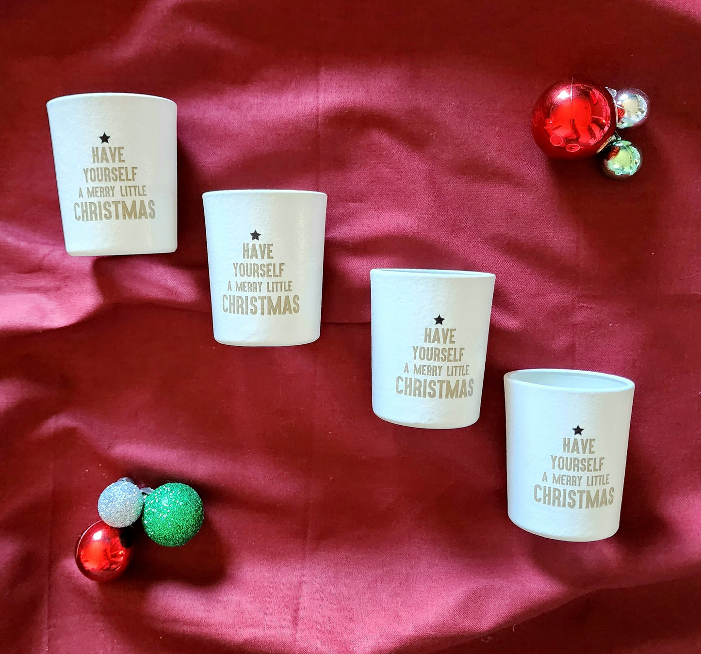 Merry Little Christmas Set - Mini Candle Holders